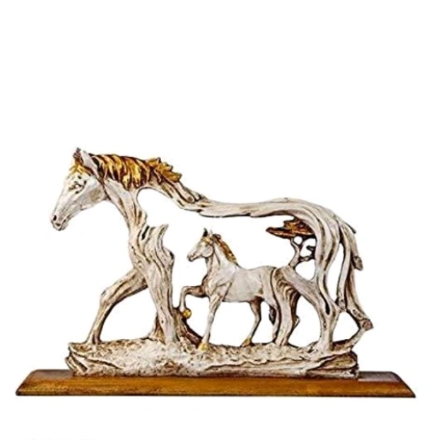 Pakhi Creations Modern Abstract Golden Horse Sculpture Geometric Resin Wildlife Decor Gift Craft Ornament Accessories Furnishing. - Free Size, Resin, Figurines, Pack of1